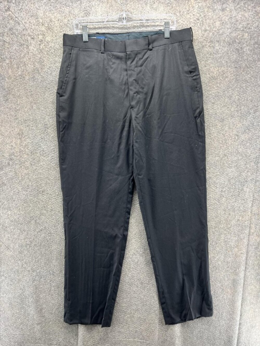 Polo Ralph Lauren Pants Men 35 Black Chino Flat Front Straight Trouser Casual